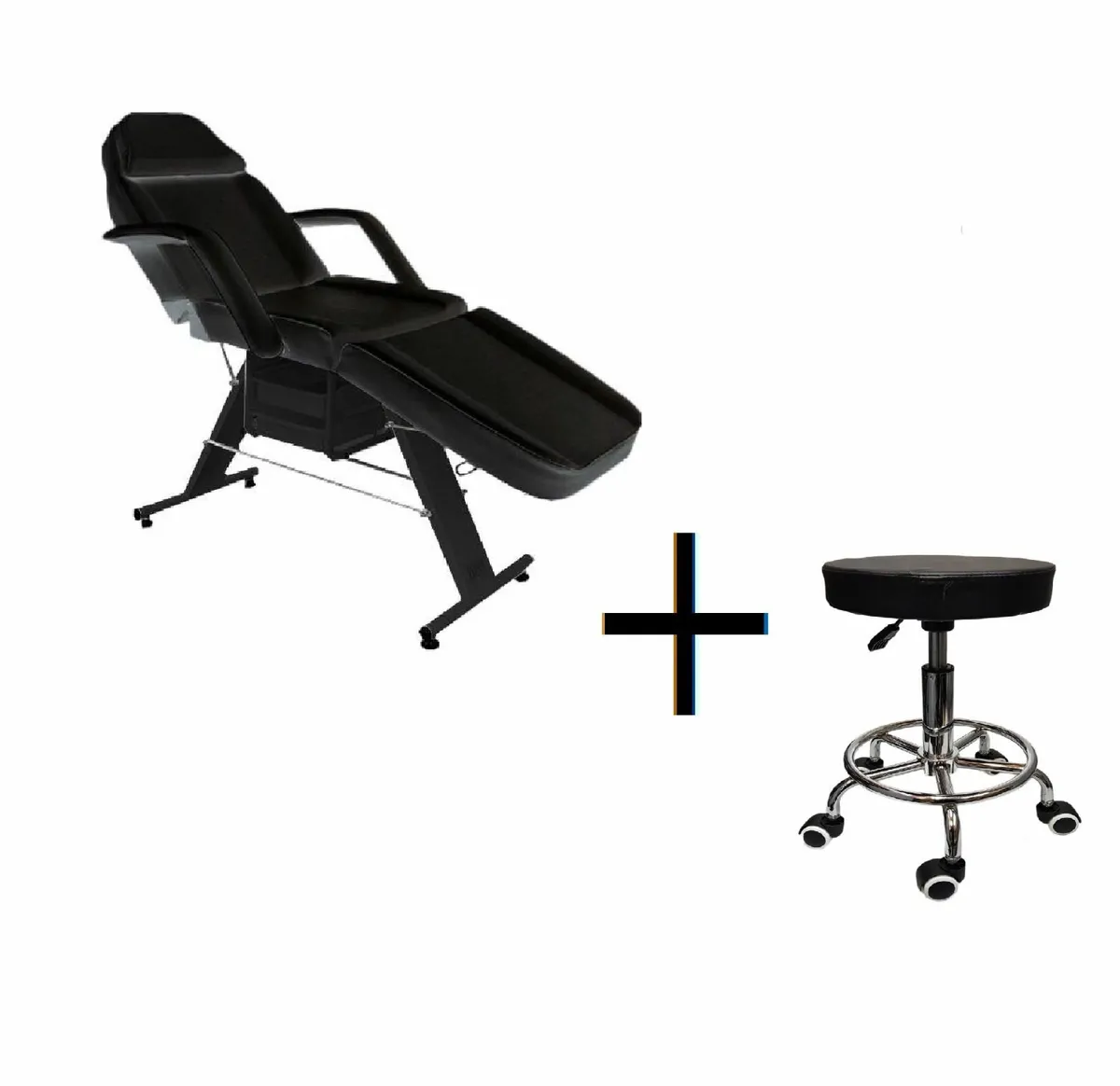 Beauty Bed With Drawers trolley shelf and stool - Image 4