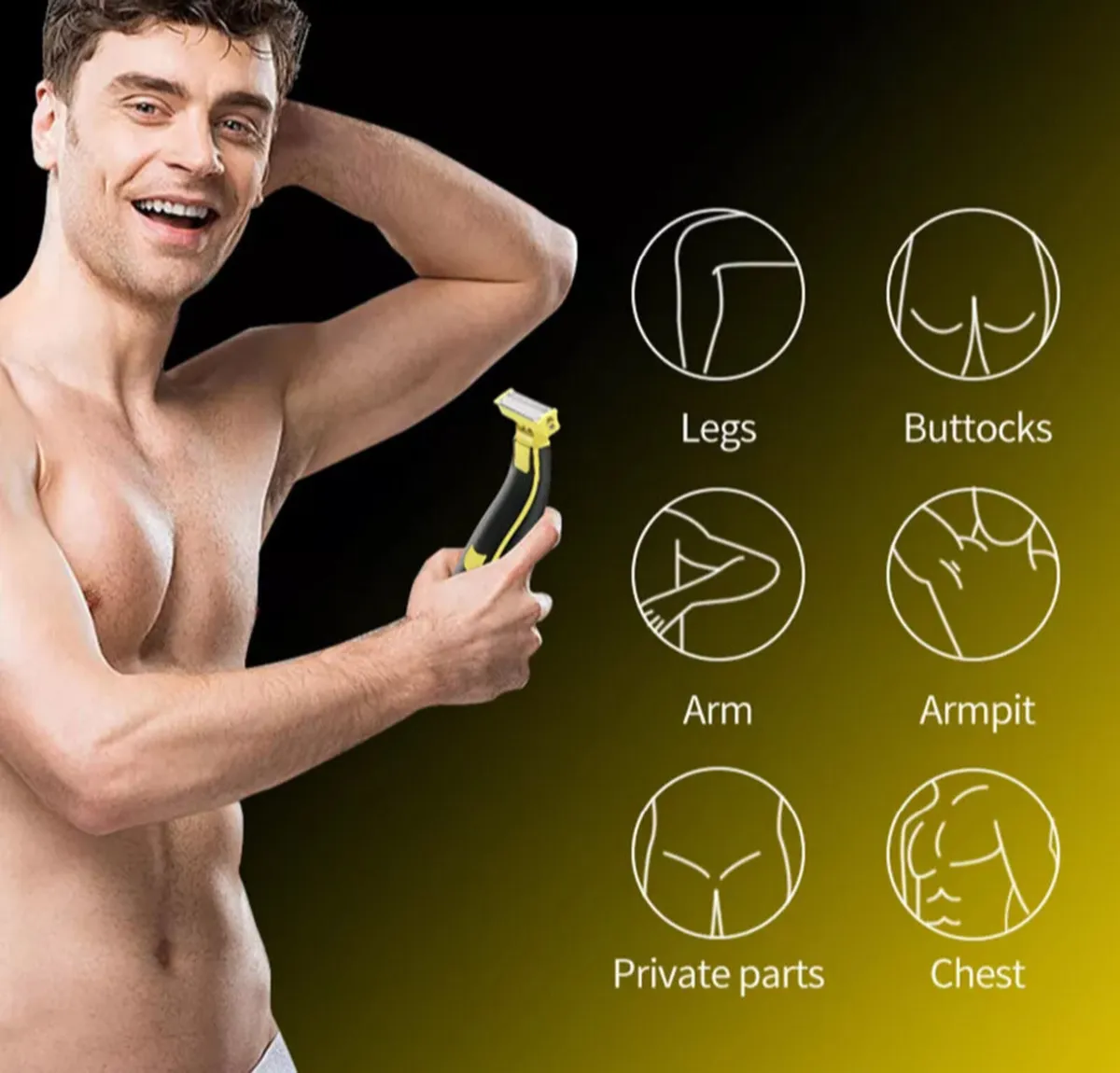 Full Body Wet and Dry Shaver, Mens facial body NEW - Image 2