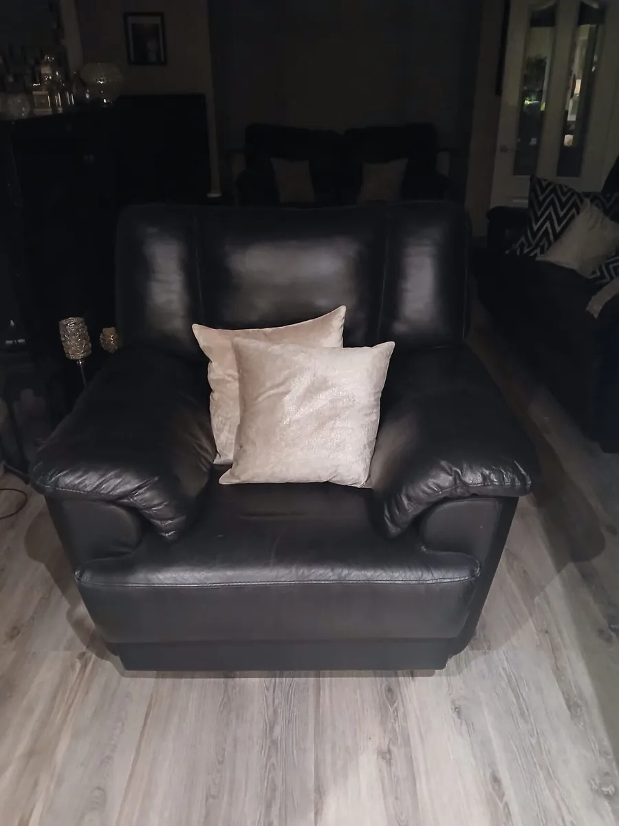 Leather Sofa- 3 pieces (triple, double, single) - Image 2