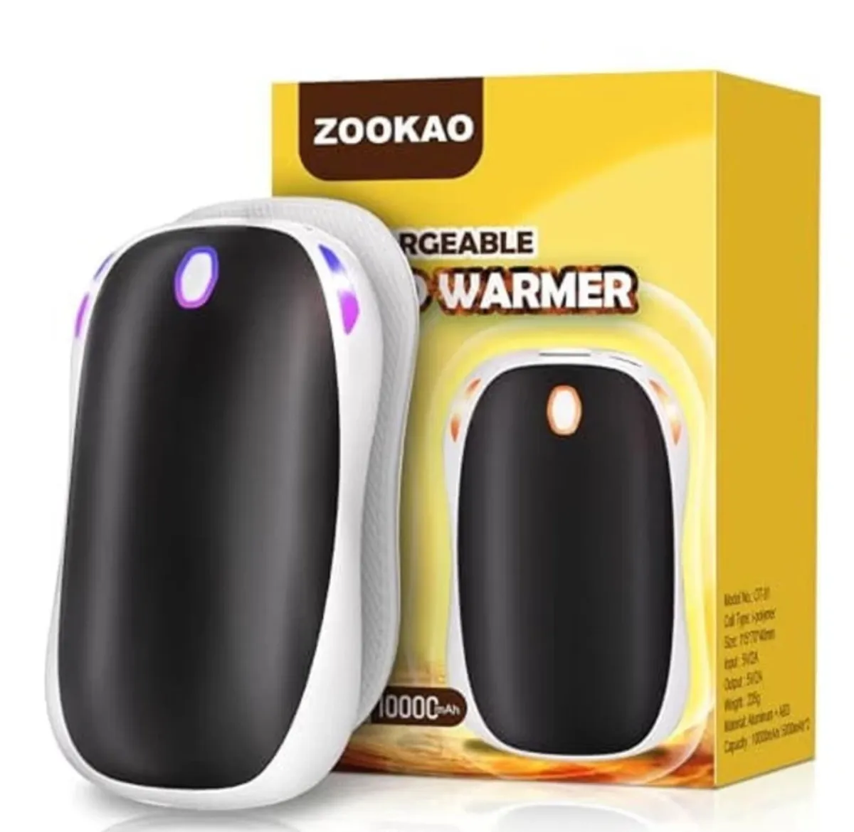 Hand Warmers Rechargeable 2 Pack, 5000mAh - Image 1