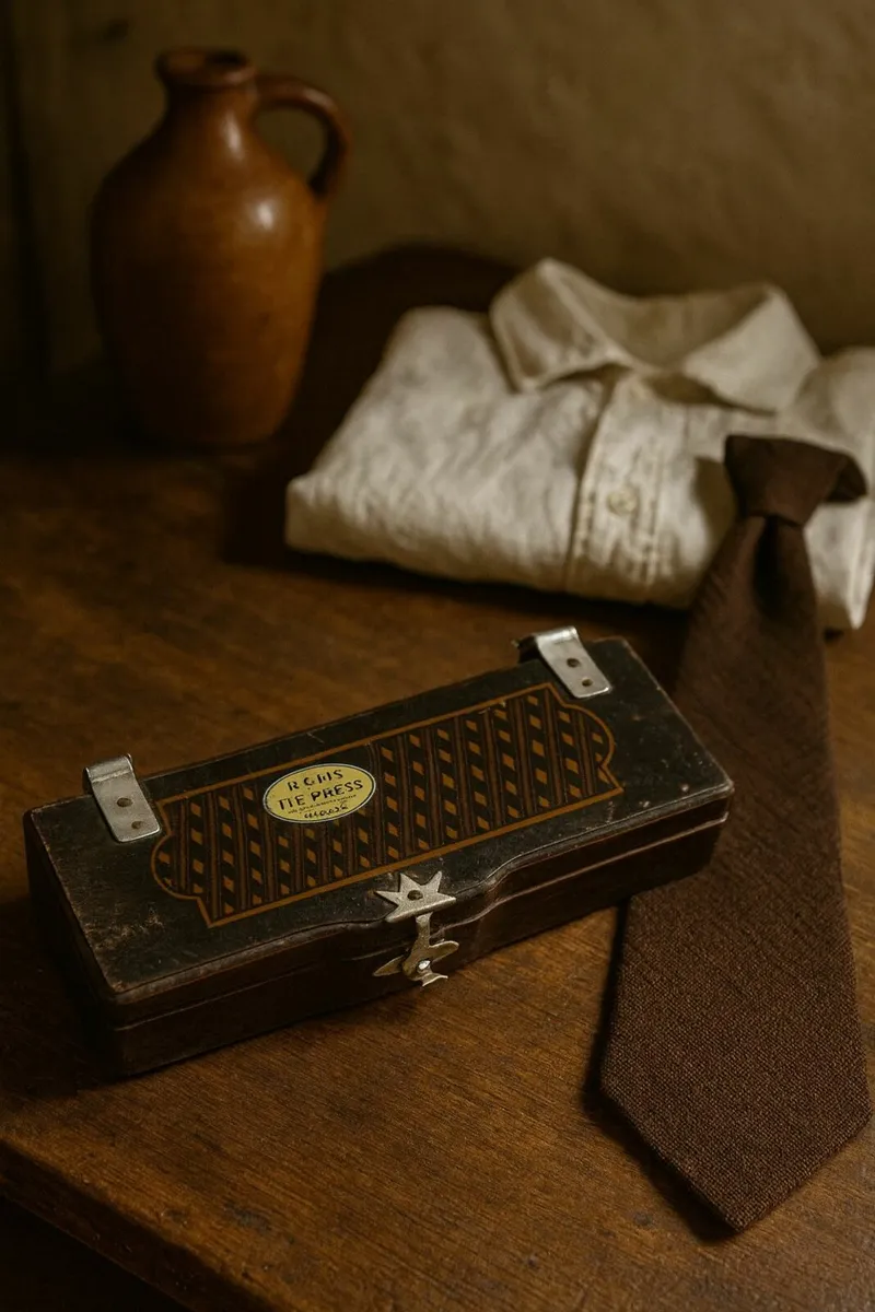 antique vintage TIE PRESS clothes Cottage pub cave - Image 1