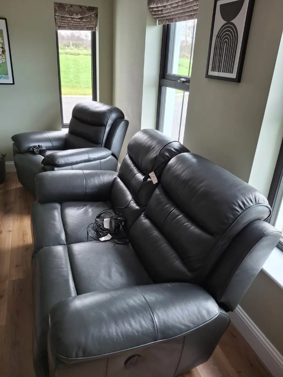 DFS Leather Sofa - 3, 2 and 1 - Image 4