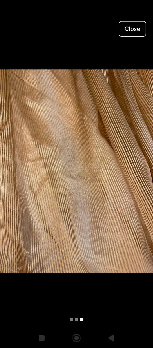 Gold Lined Voile Curtains – QTY: 3 (Assorted Sizes - Image 3