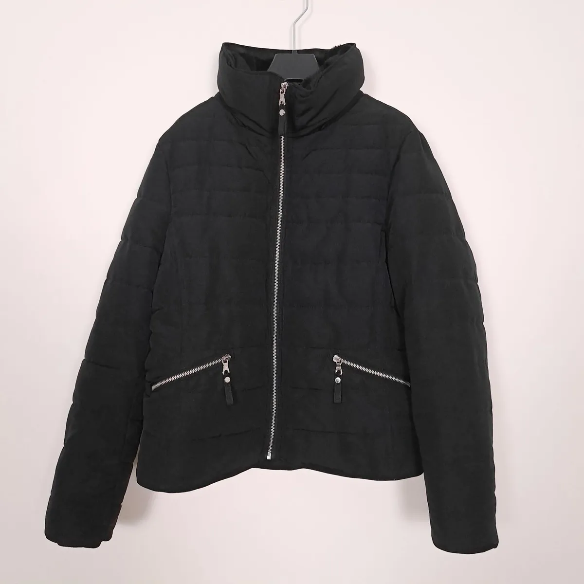 Per Una Black Quilted Puffer Jacket 14UK/42EU - Image 1
