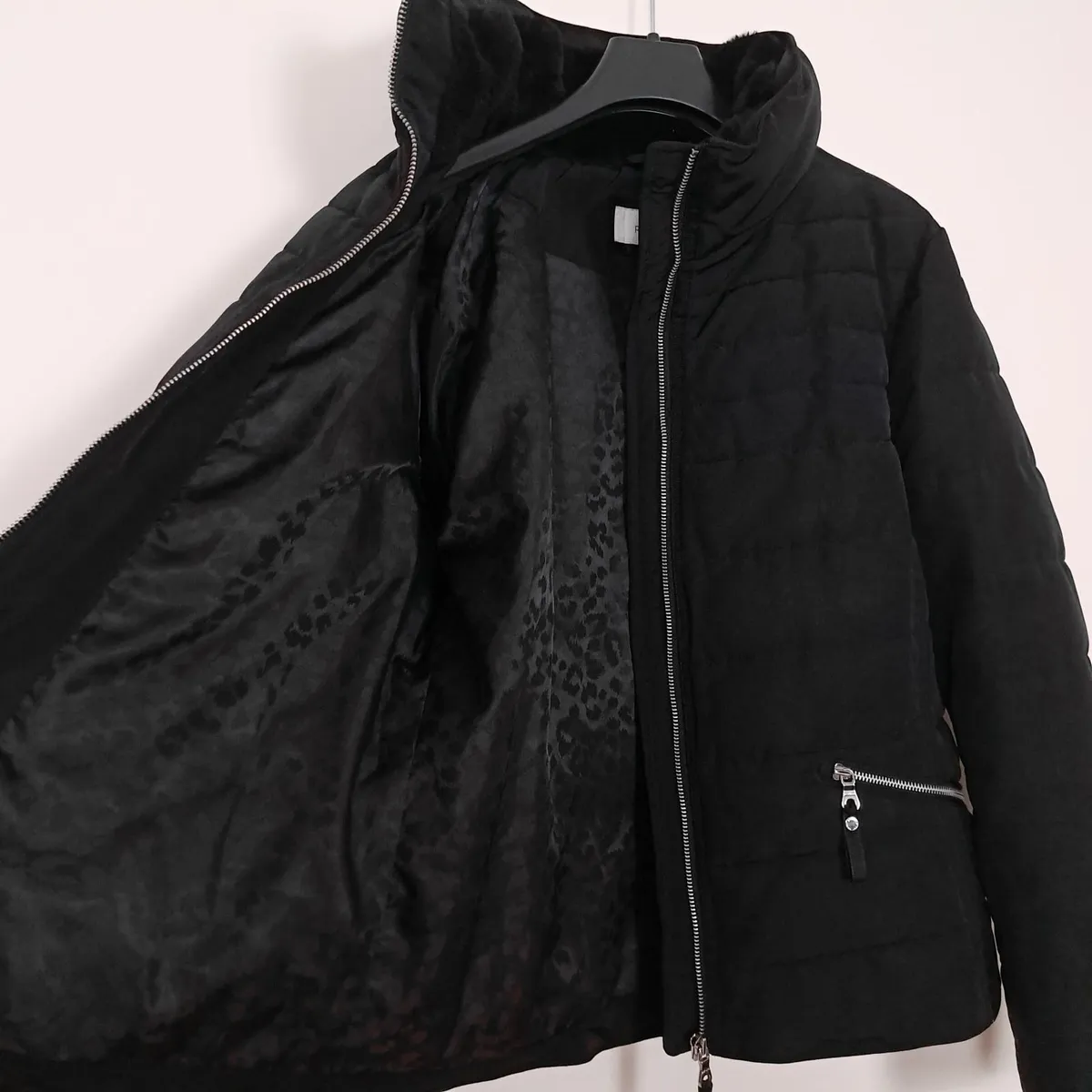 Per Una Black Quilted Puffer Jacket 14UK/42EU - Image 4