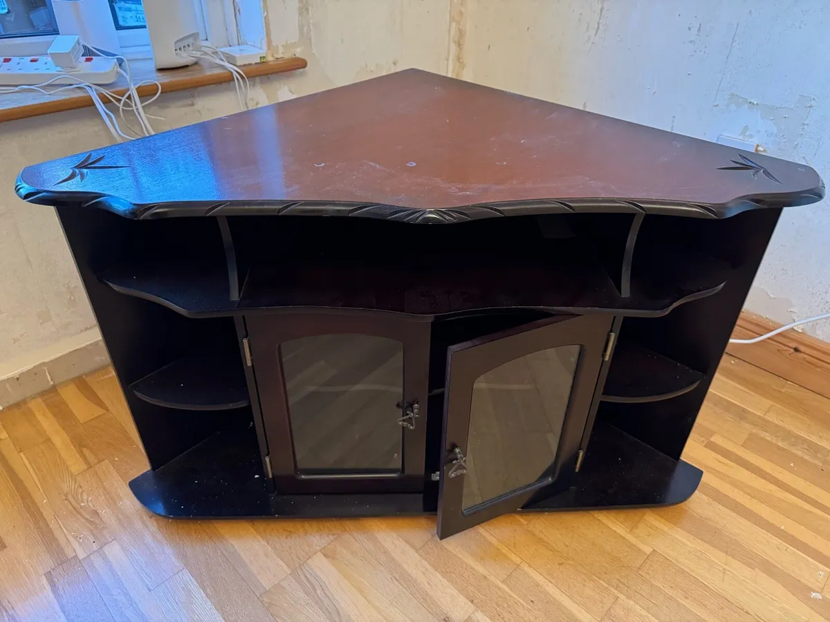 Wooden Corner TV Unit - Image 2