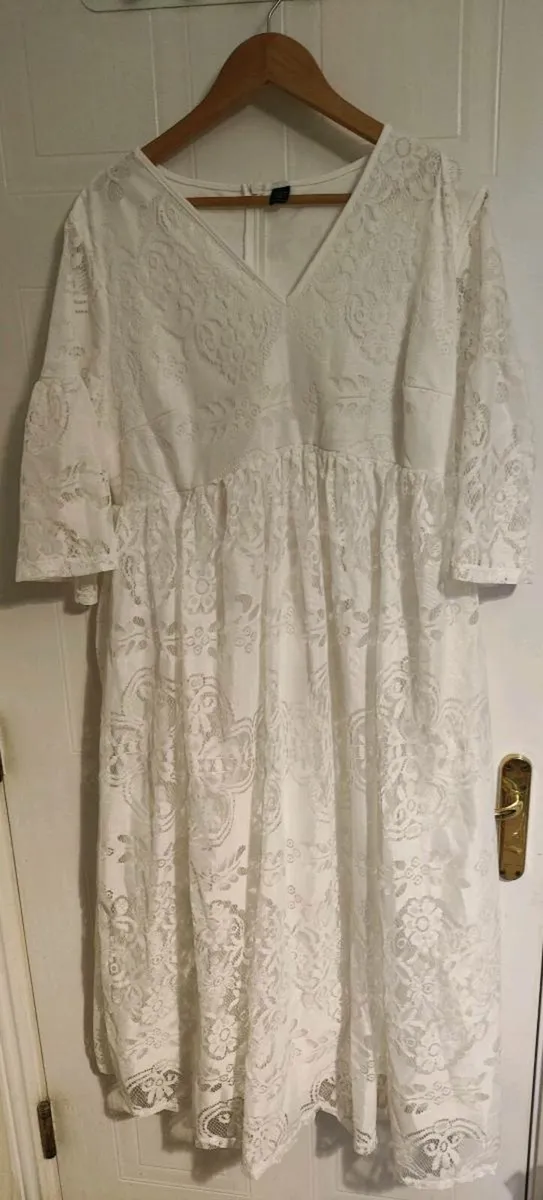 Elegant White Lace Dress – Shein Curve 1XL 🌸 - Image 1
