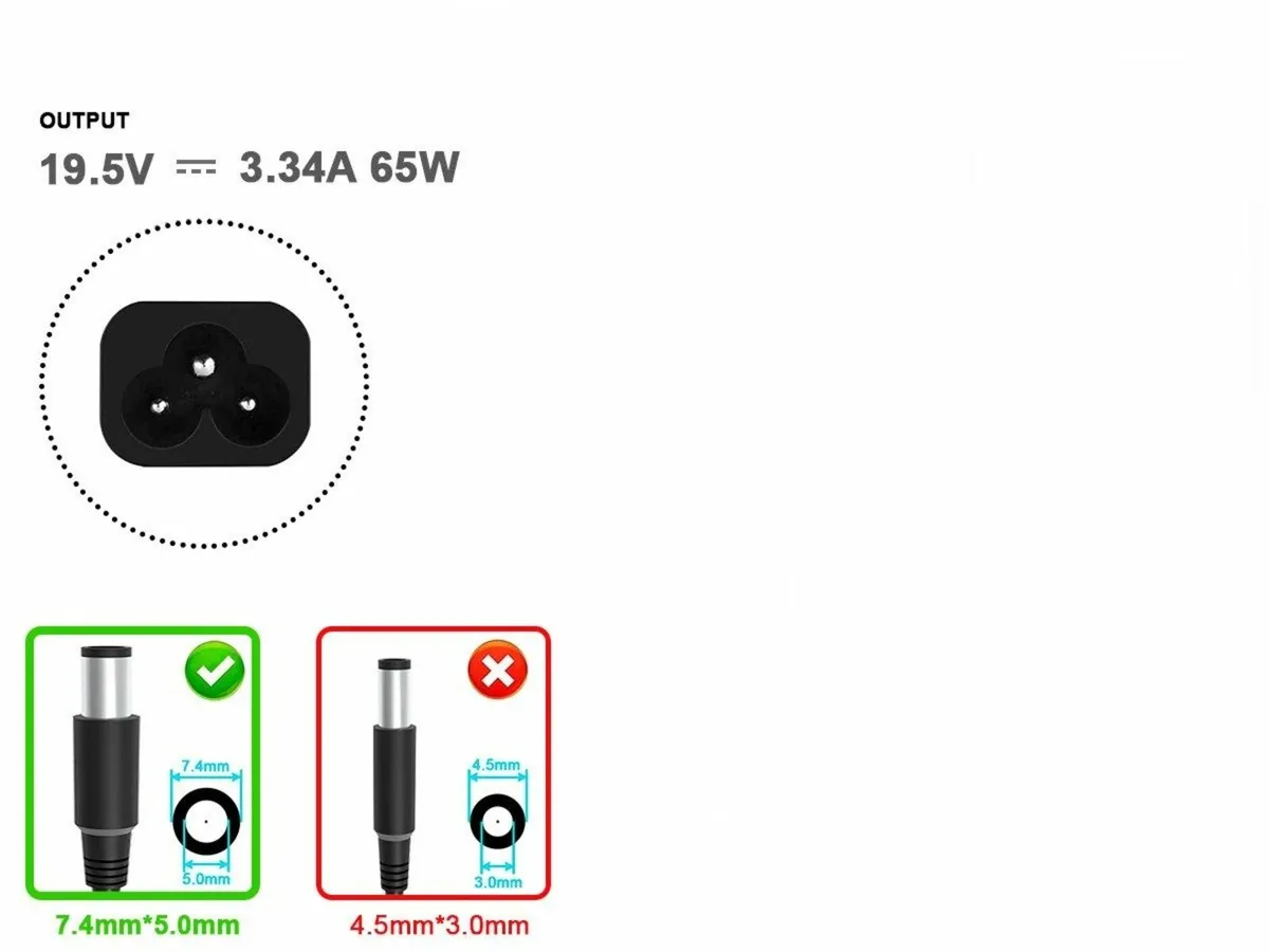 Dell Laptop Charger Adapter 65 Watts - Image 3