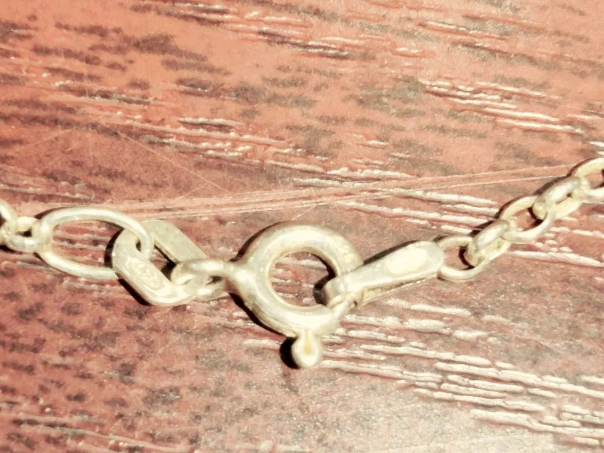 GLITTERY PEARL 925 Silver 24"Belcher Jewellery Set - Image 3