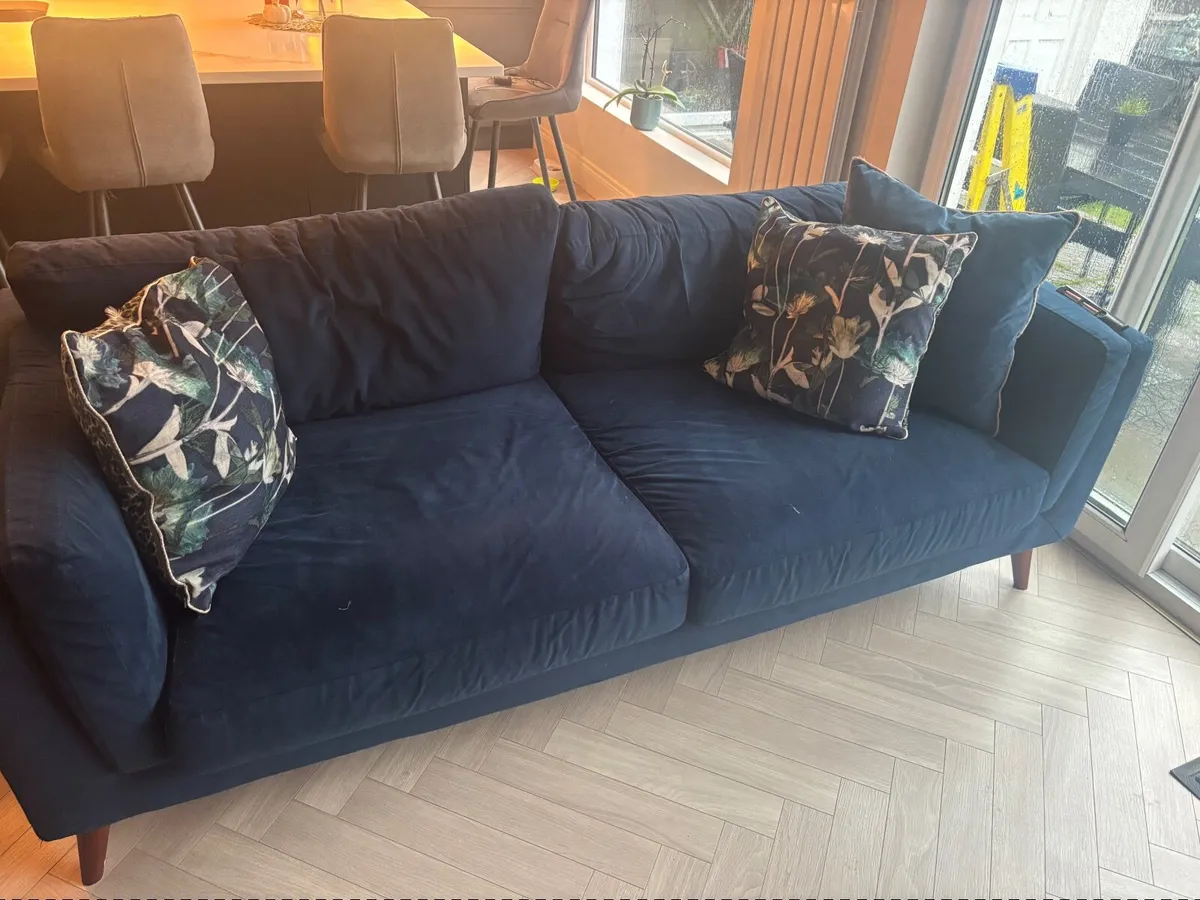 Navy Couch x 2 - Image 4