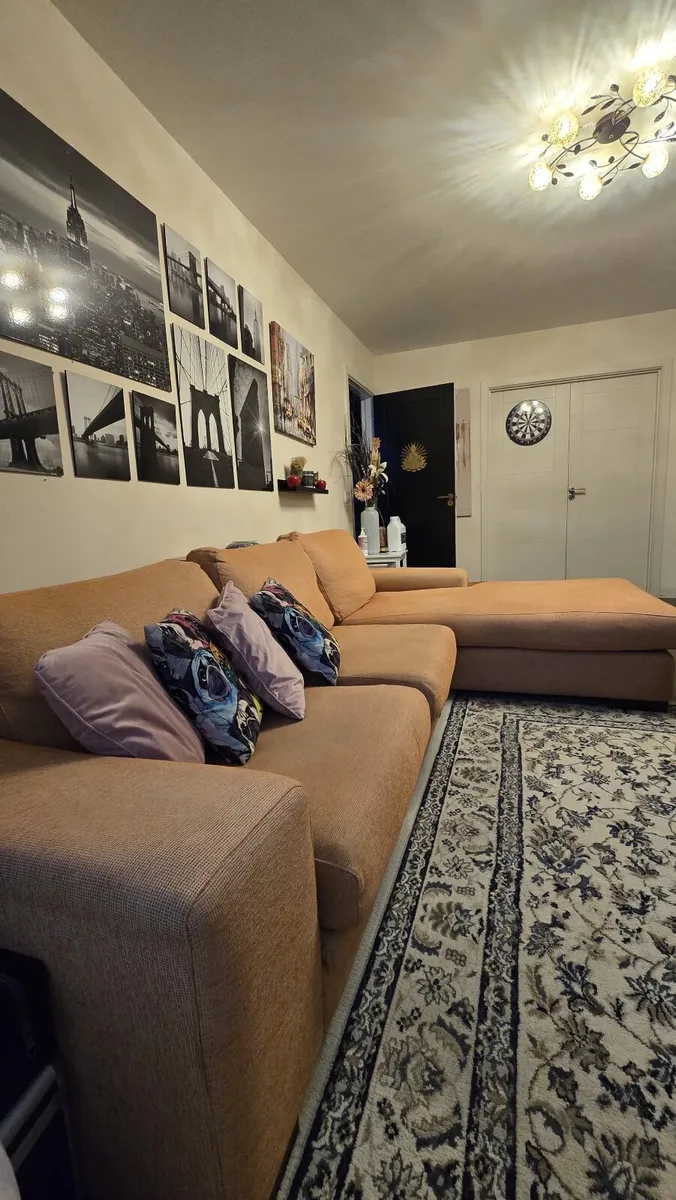 Large, Comfy Duck Feather L-Shape Sofa - Image 1