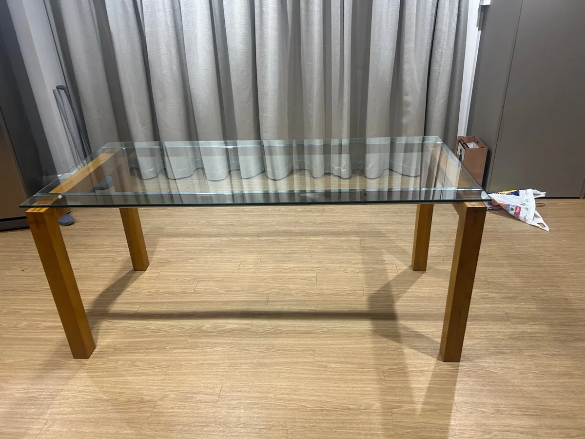 Desk - Glass and Wood Finish - Image 3