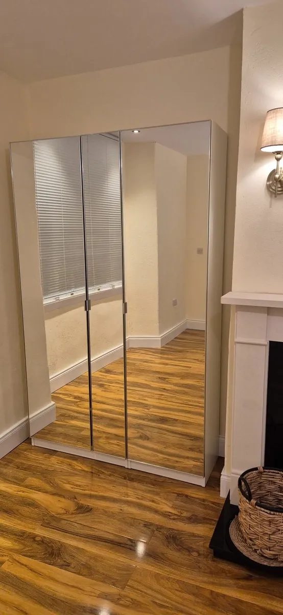 IKEA PAX / ÅHEIM Wardrobe, white/mirror - Image 4