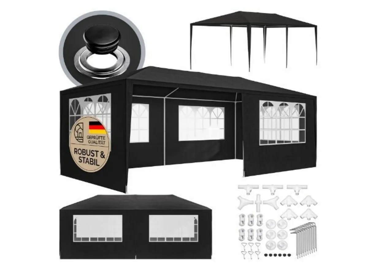 Gazebo 3 x 6 m UV Protection 18 m² Roof - Image 4
