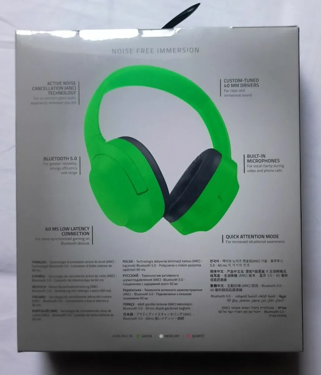 GREEN Razer Opus X Wireless Low Latency Headset - Image 2