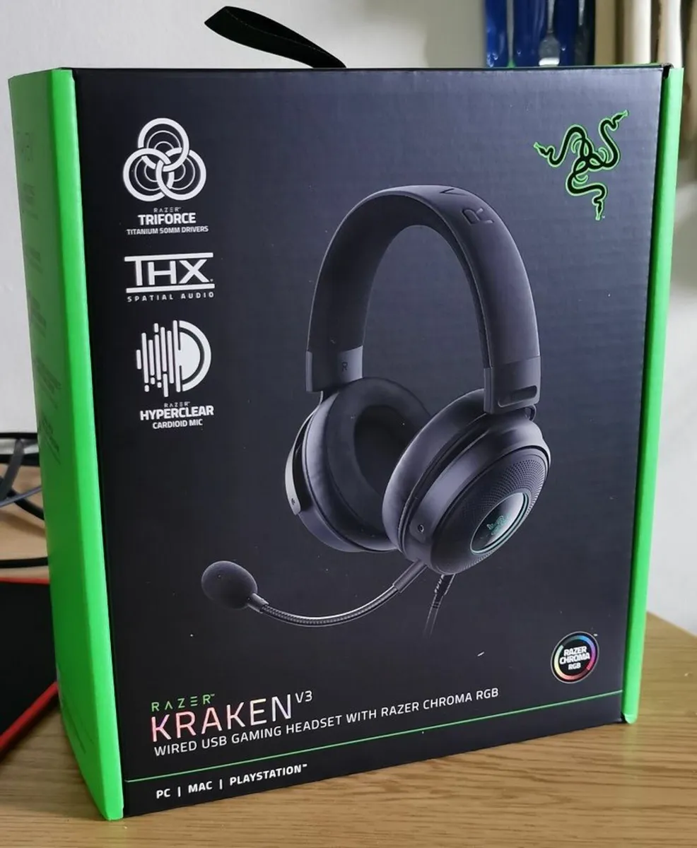 New Razer Kraken V3 Thx Spatial Audio Headphones - Image 1