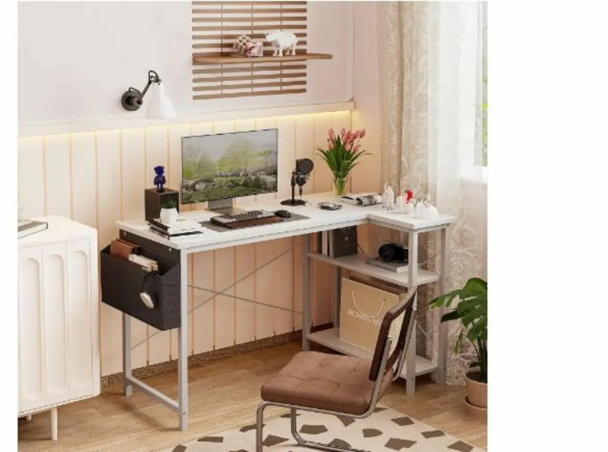 L-Shaped Desk - 120 x 70 cm Gaming Table - Image 2