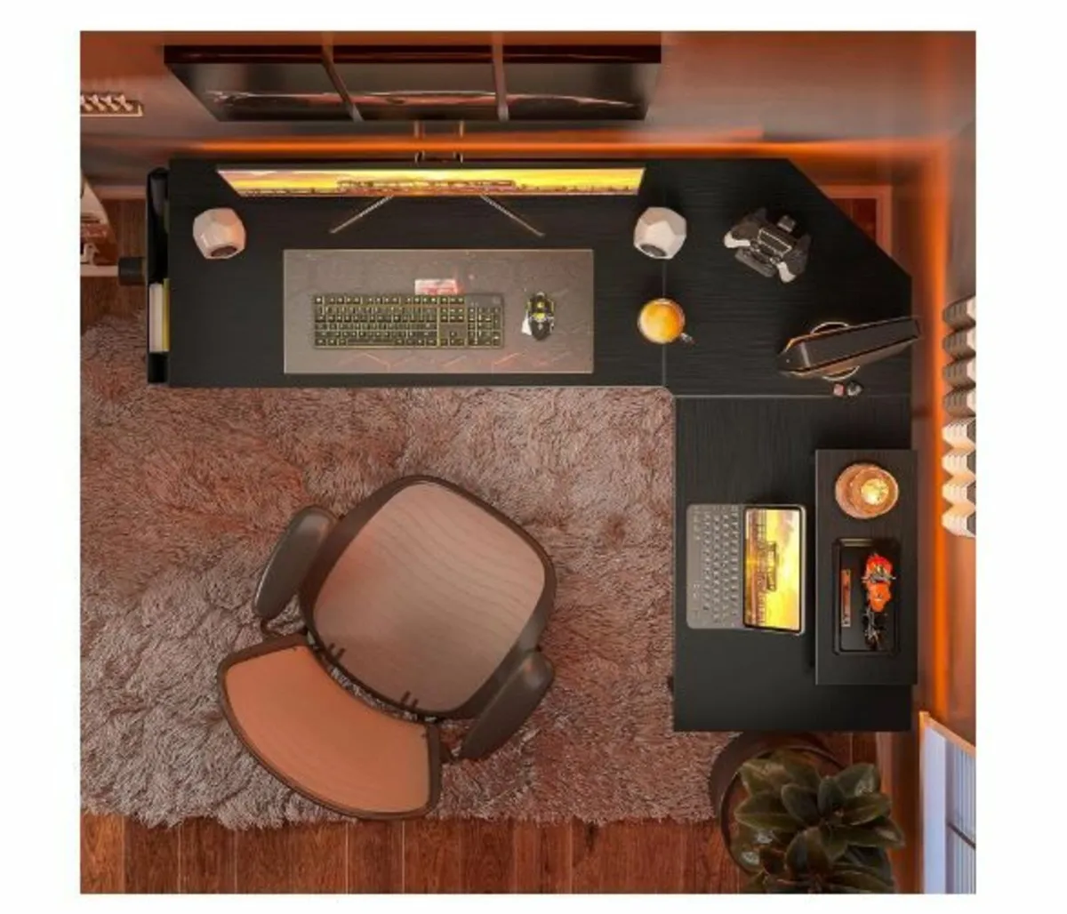 Gaming Corner Desk 150 x 120 cm - Image 4
