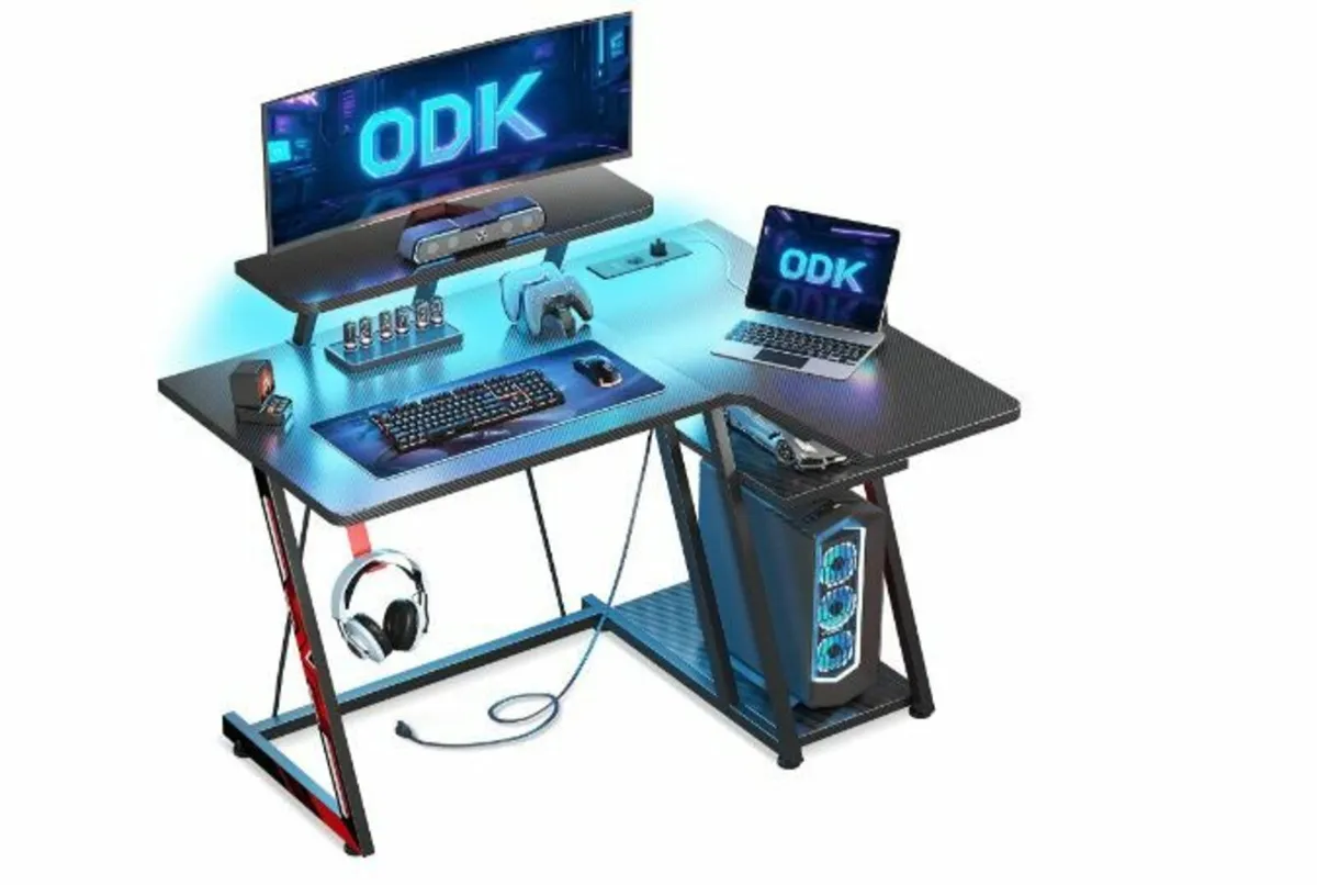 Gaming Table with LED Lighting and Sockets - Image 4