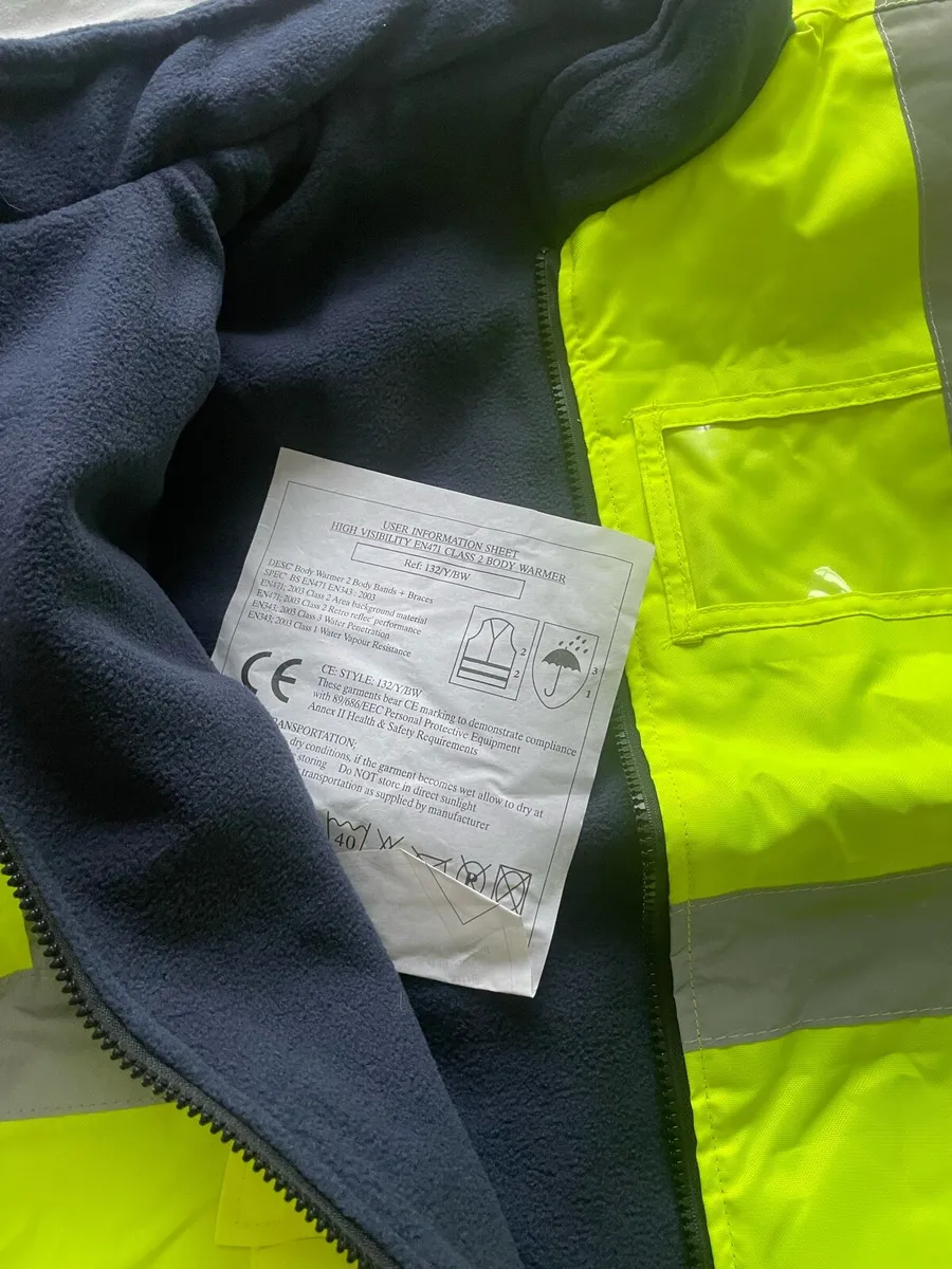 Set of 3 High Visibility Safety Vests Brand New - Image 1