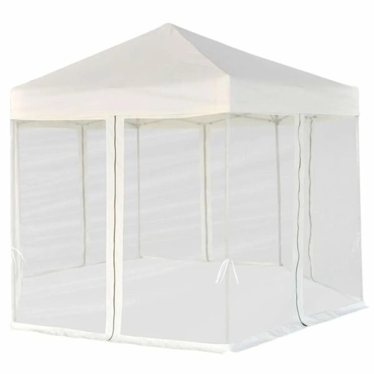 Hexagonal Pop-Up Marquee with 6 Sidewalls Cream Wh - Image 4