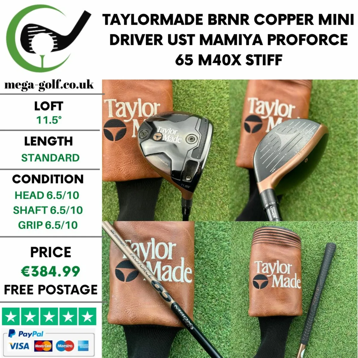 TaylorMade BRNR Copper Mini Driver / 11.5° / Stiff - Image 1