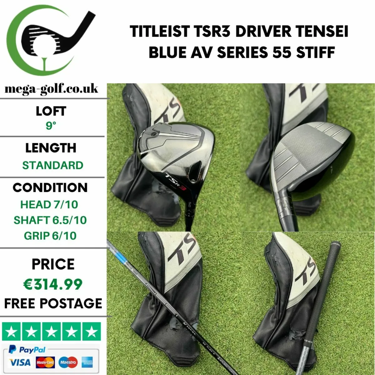 Titleist TSR3 / Driver / 9° / Stiff - Image 1