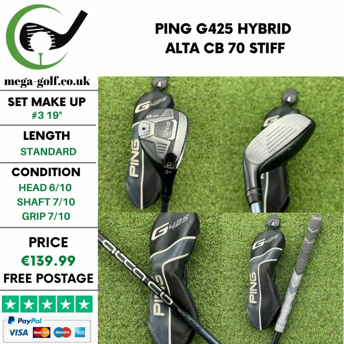Ping G425 Hybrid / #3 19° / Alta CB 70 Stiff - Image 1