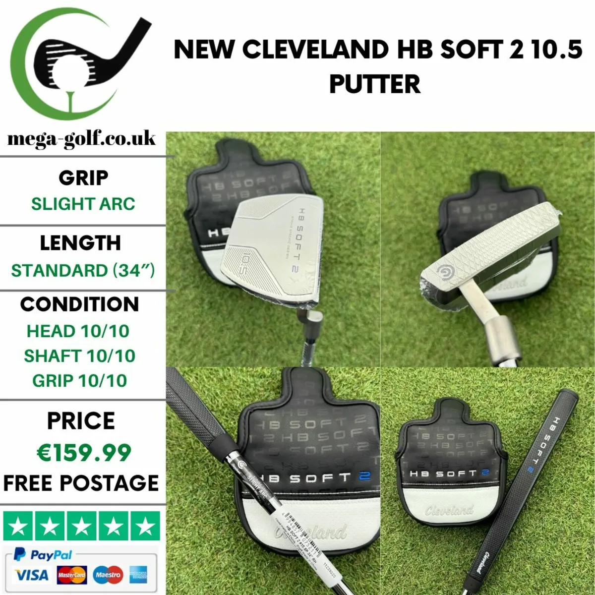 New Cleveland HB Soft 2 10.5 Putter / 34″ - Image 1