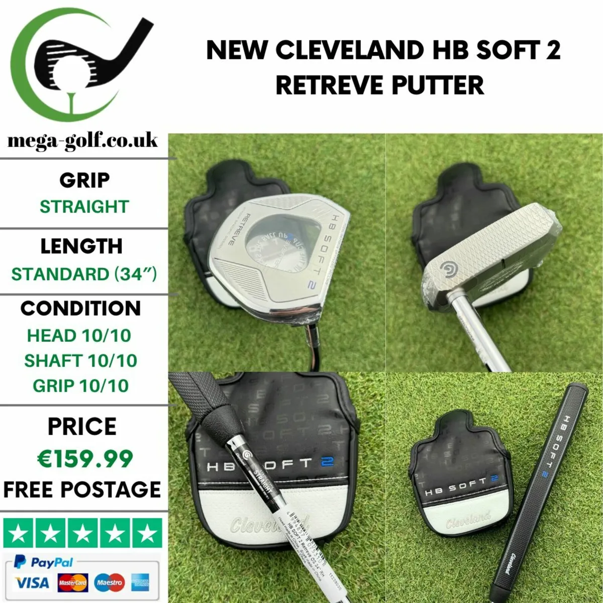 New Cleveland HB Soft 2 Retreve Putter / 34″ - Image 1