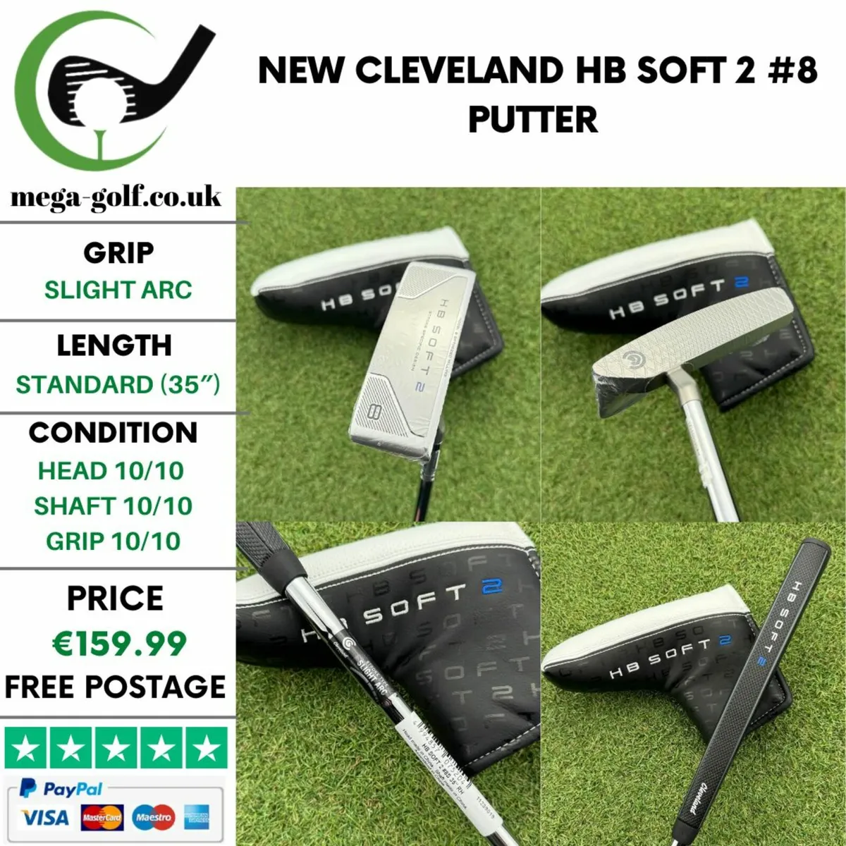 New Cleveland HB Soft 2 #8 Putter / 35″ - Image 1