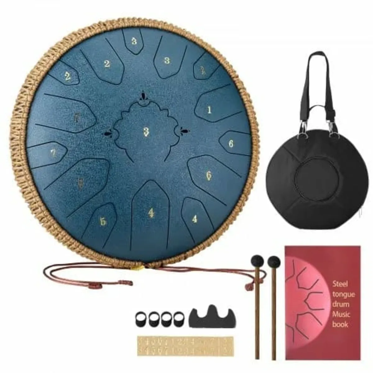 Steel Tongue Drum, 33cm 15 Notes Rain Drum for Out - Image 1