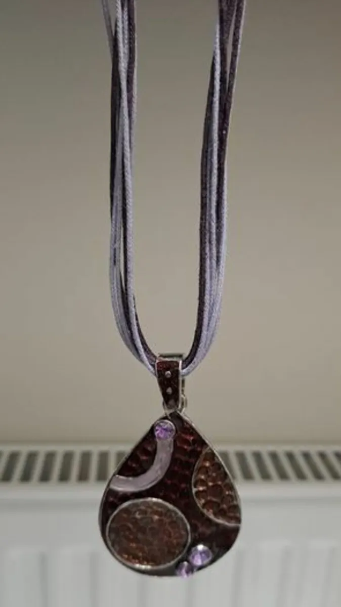 Purple textured Necklace - Image 1
