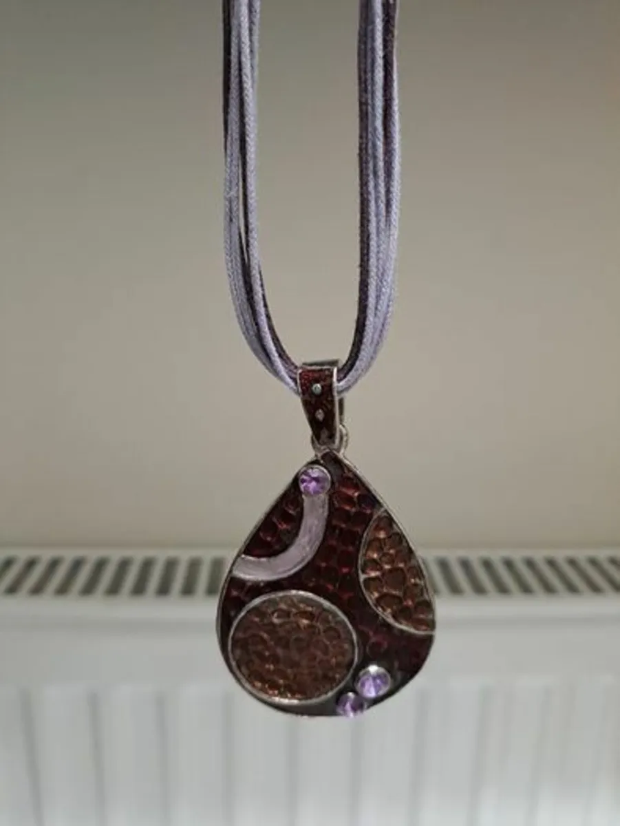 Purple textured Necklace - Image 4