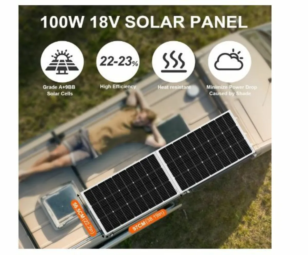 Solar Panel 100 W 2 Pieces (200 W) 18 V - Image 2