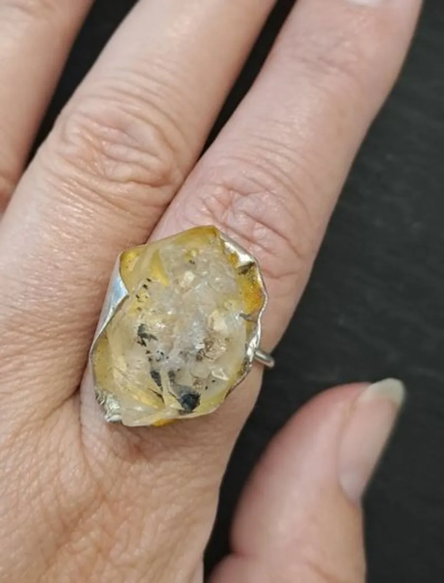 Rough Citrine Ring - Image 1