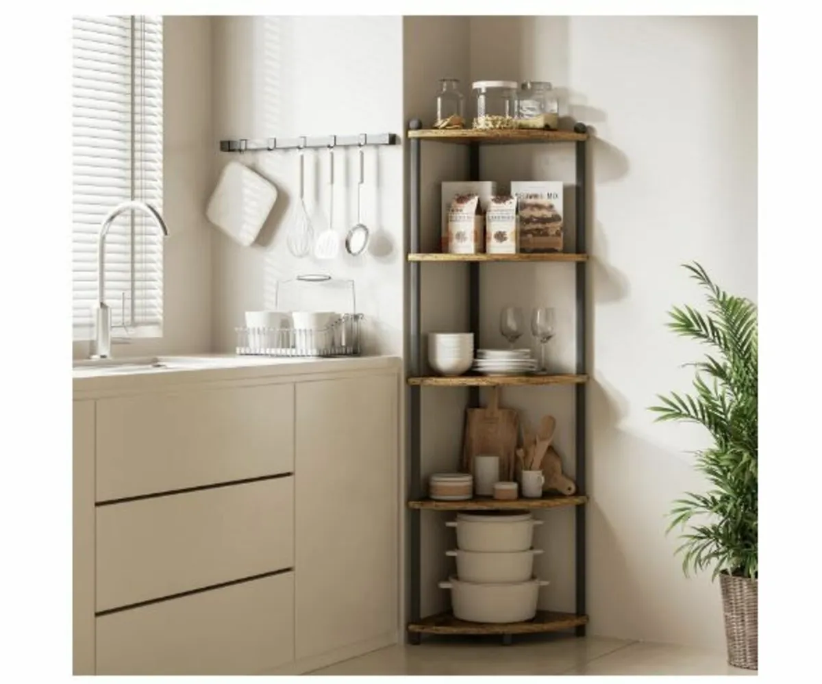 Corner Shelf, Standing with 5 Levels - Image 3