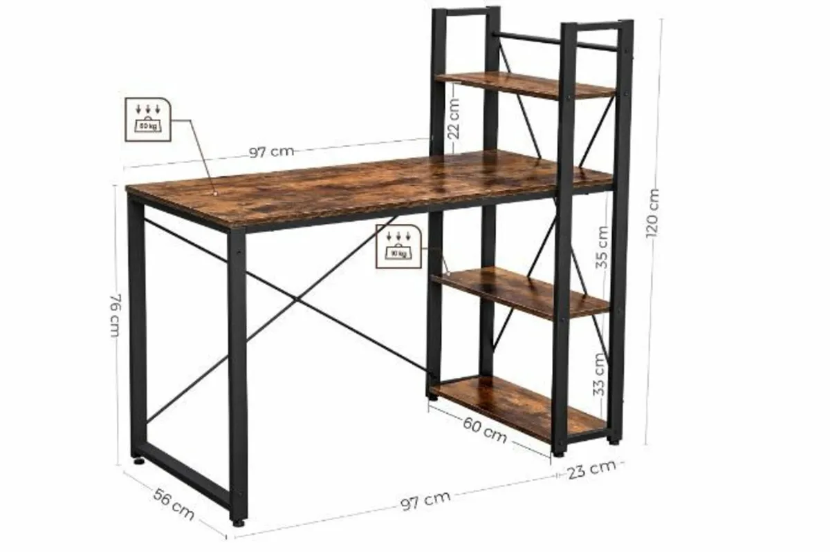 Desk 120cm long Computer - Image 4
