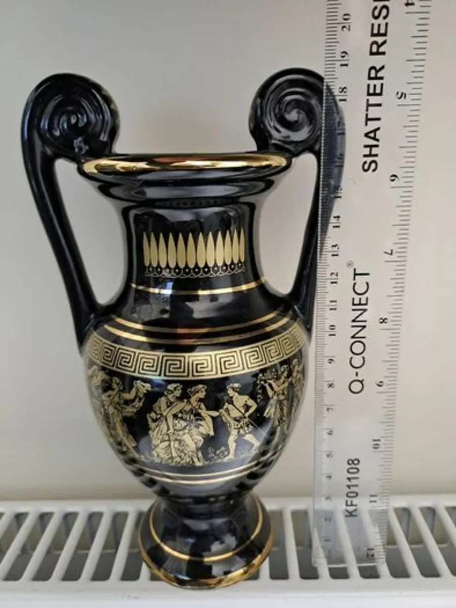 Vase black and gold medium 24k - Image 3