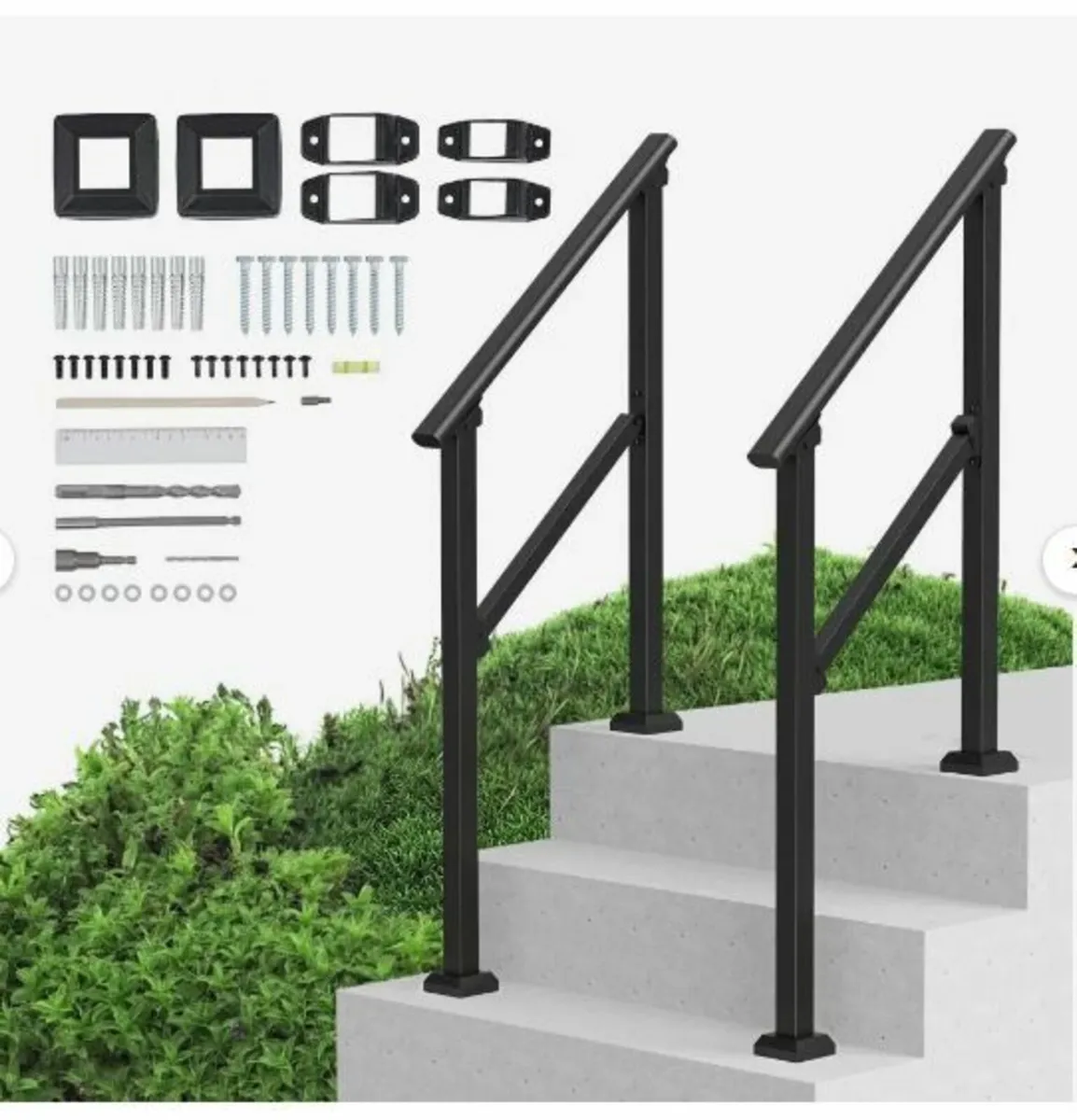 Handrails for Outdoor Steps, 2 PCS - Image 1