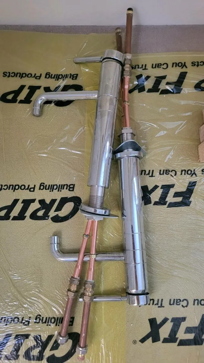 Pair of Hudson Reed tall basin taps - Image 1