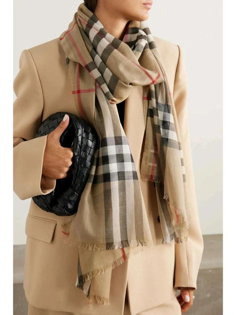 Burberry Silk/Wool Signature Tartan Scarves/Shawls - Image 2