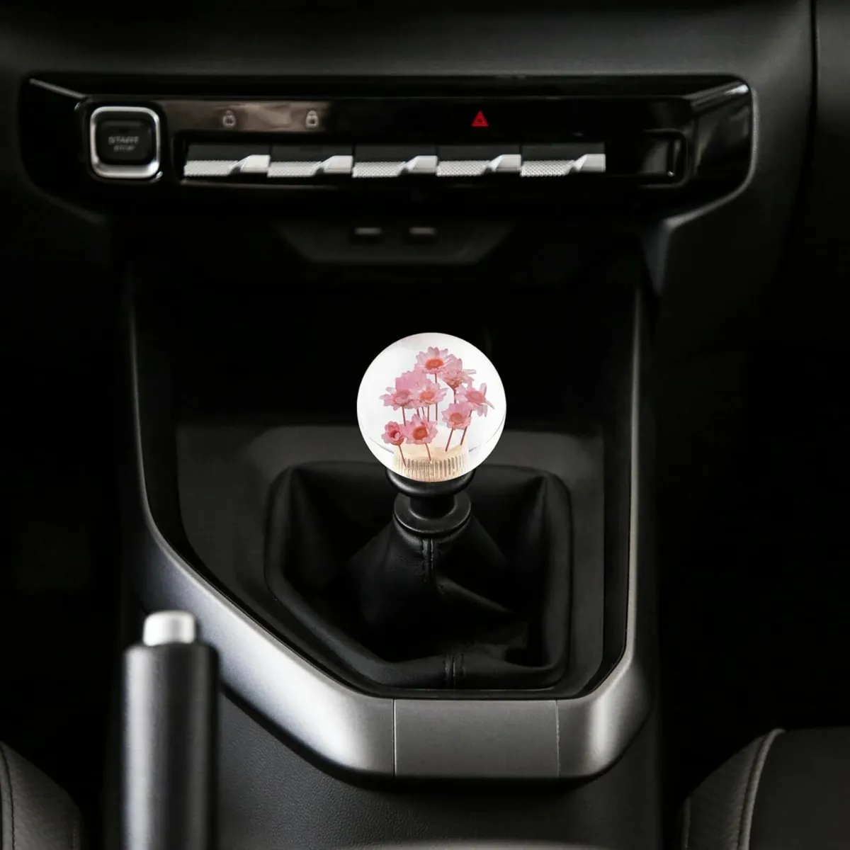 Crystal Gear Knob Flower Lever Stick Shifter Shift - Image 1
