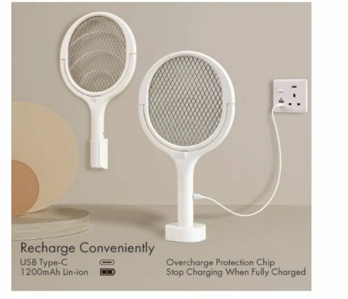 Rotating Head Rechargeable Electric Fly - Image 2