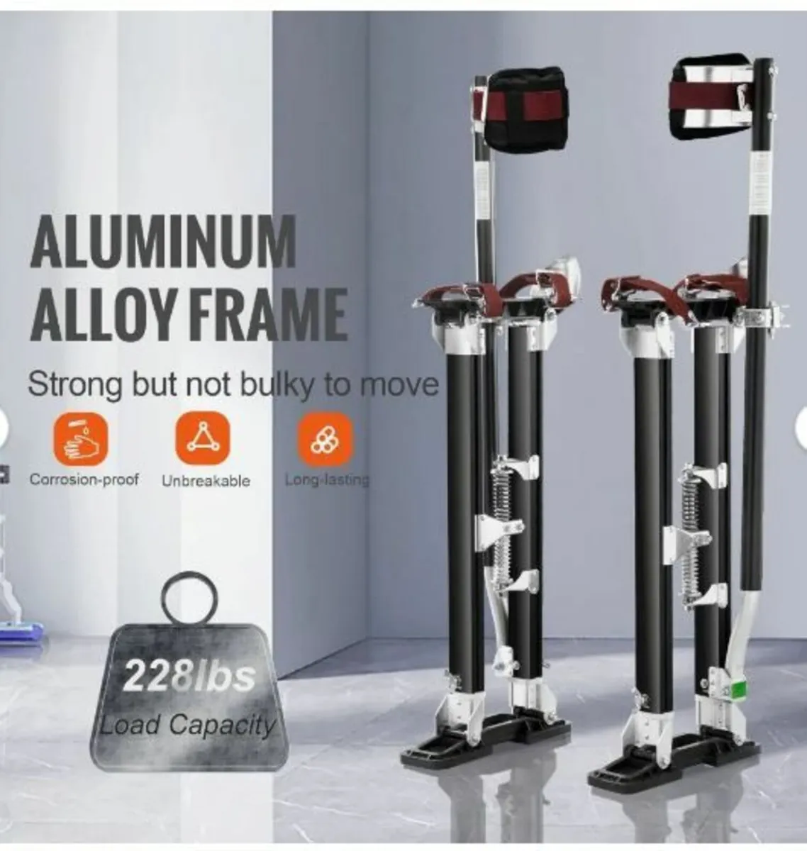Drywall Stilts Aluminum Tool Stilts 61 cm-102 cm - Image 2