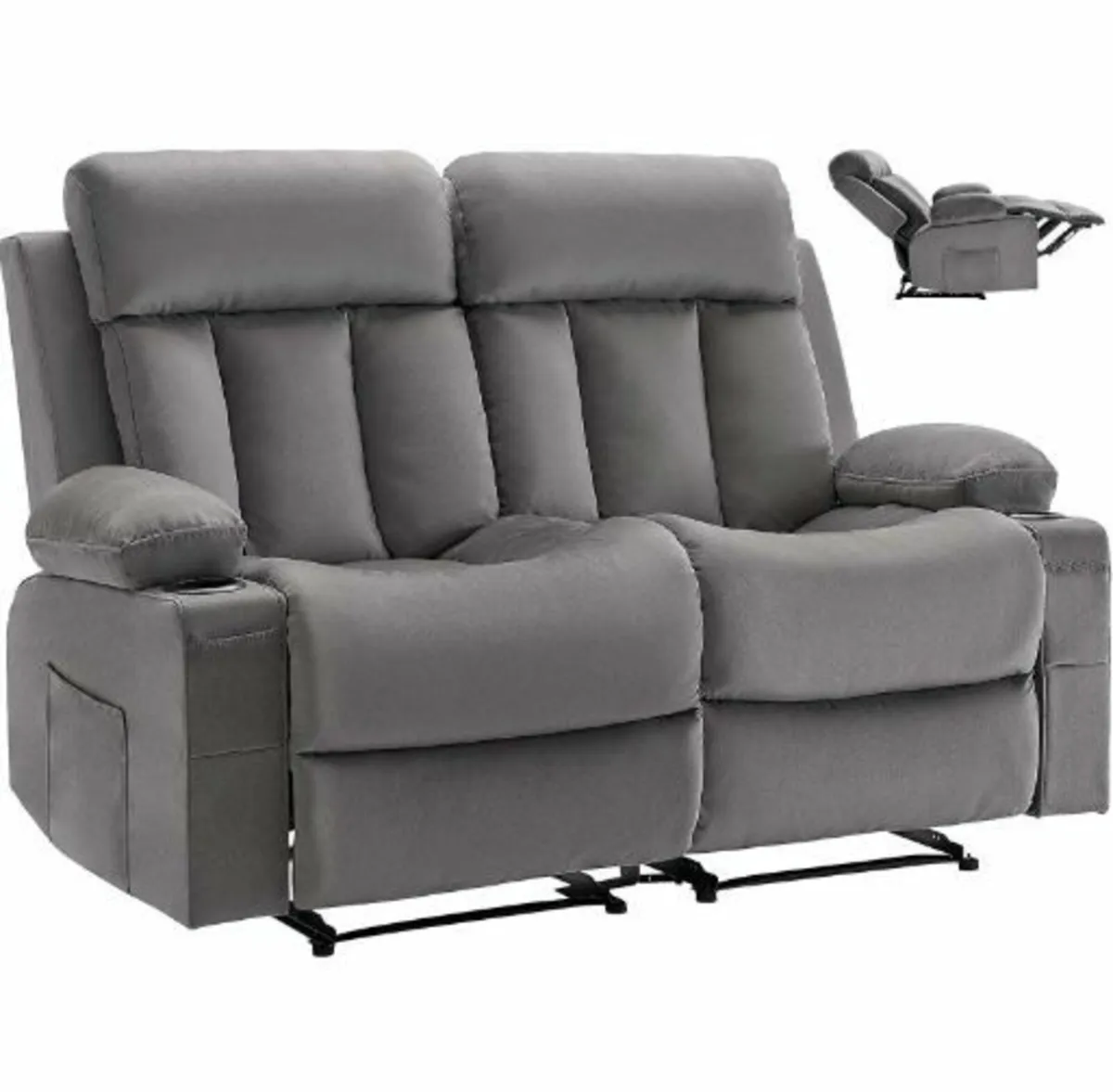 Loveseat Recliner Sofa, Power Reclining - Image 1