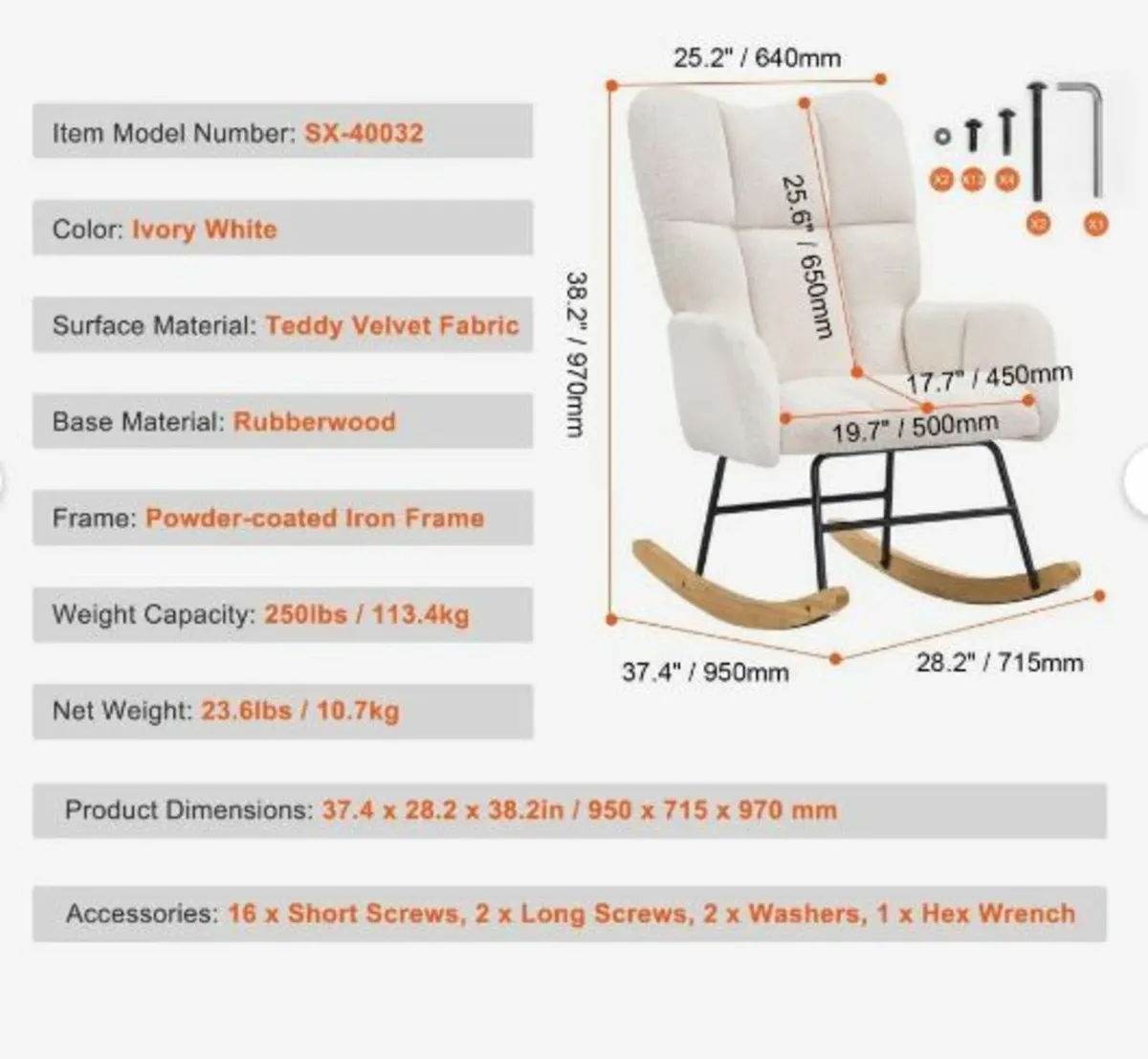 Nursery Rocking Chair - Image 4