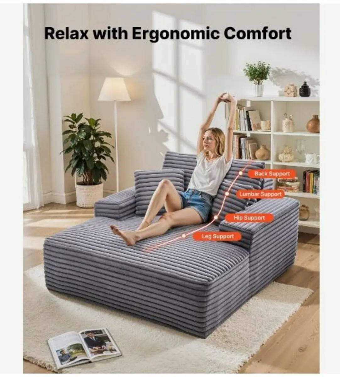 Chaise Lounge Chair, 1240 mm - Image 2