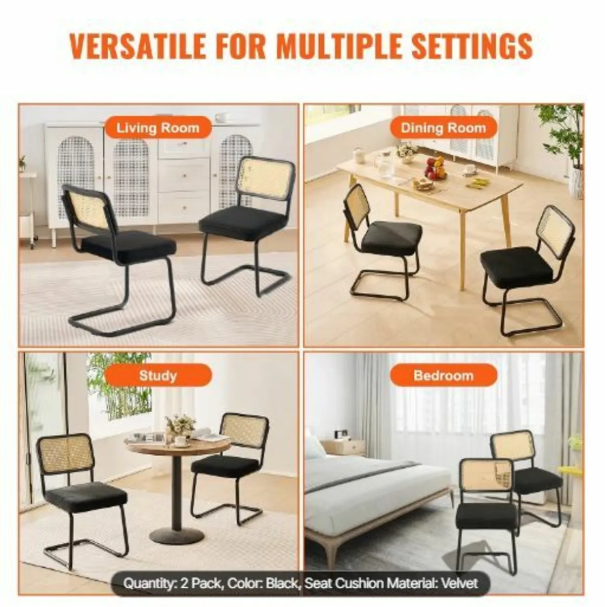 Rattan Chairs, Set of 2 - Image 3