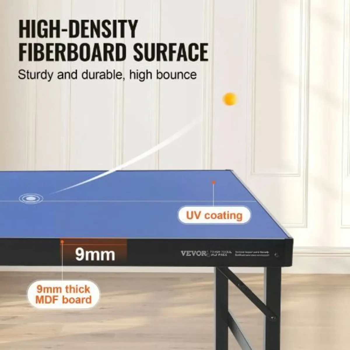 Ping Pong Table, Mid-Size Table Tennis - Image 4